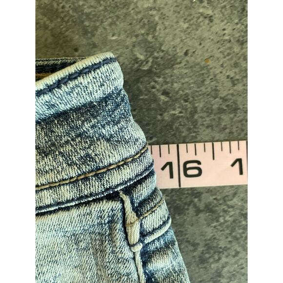 Bongo Micro Mini Denim Jean Shorts Womens 7 Jr Low Rise Hot Pants Y2K Beach Rave - Picture 8 of 11